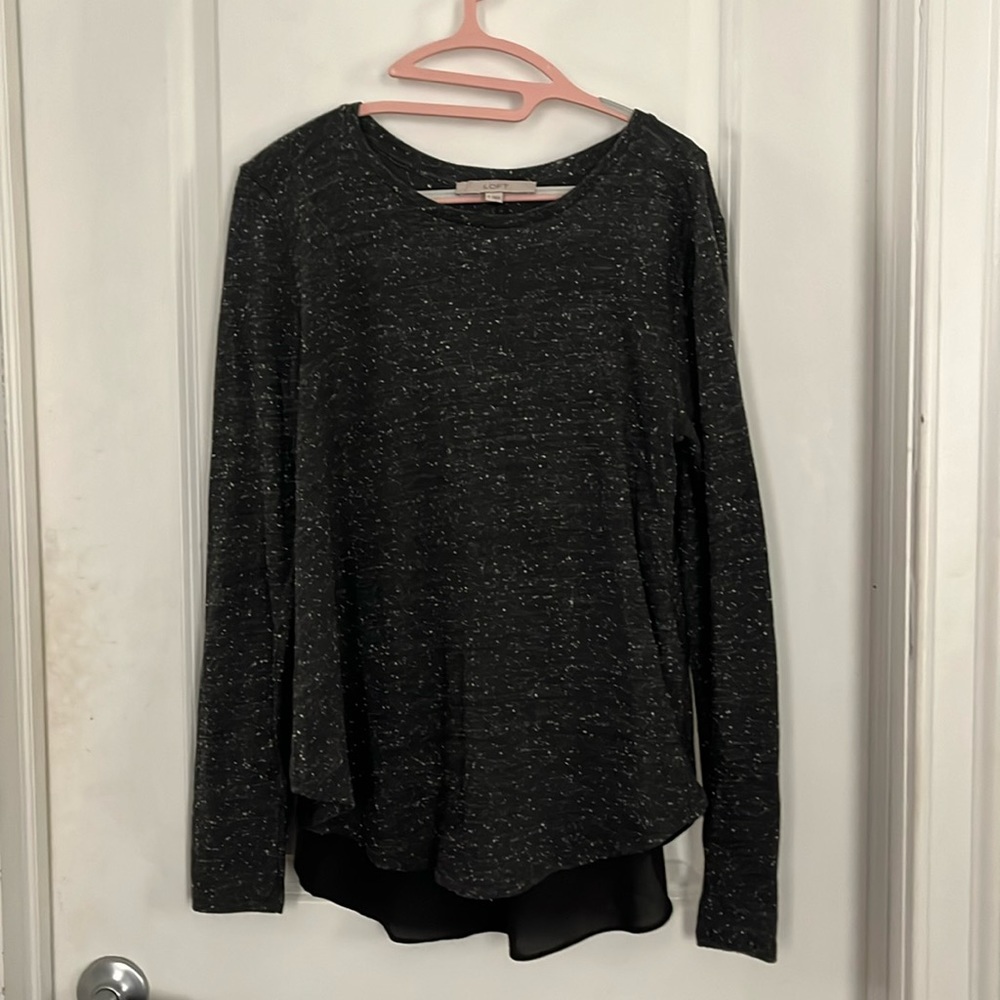 Loft shirt/light sweater with back panel